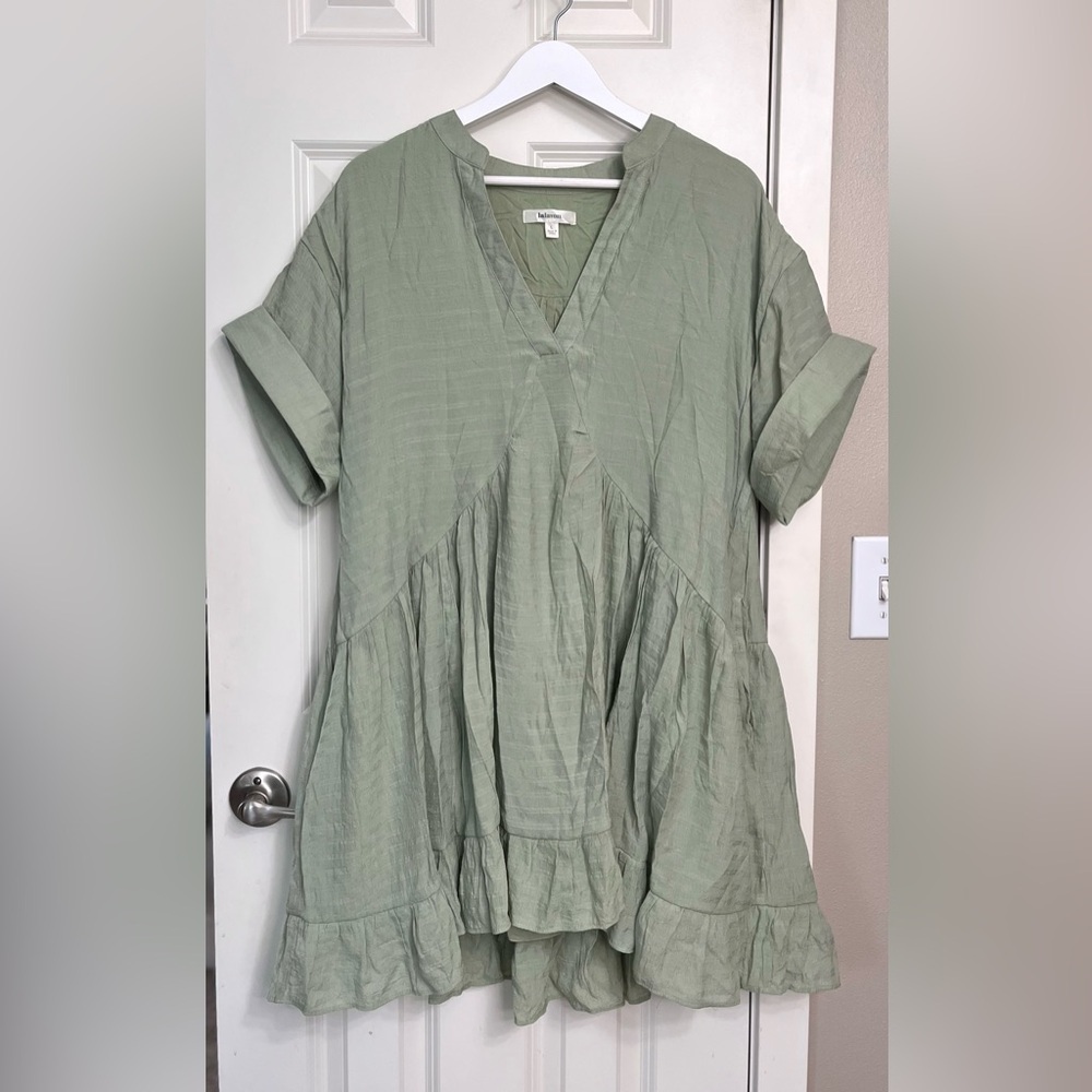 Lalavon Ruffle Mini Dress NWOT